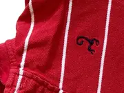 Vorschaubild 2 von Kinder Poloshirt Gr. 110 Rot Gestreift Kurzarm Baumwolle Casual