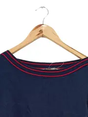Vorschaubild 2 von Taifun Damen Pullover Gr. 42/XL Blau Volantärmel Viskose
