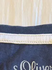 Vorschaubild 3 von Herren T-Shirt Blau Gr. L Logo Print Kurzarm Freizeit Baumwolle