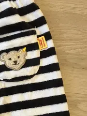 Vorschaubild 2 von Kinder Jogginghose gestreift Gr. 80 Schwarz-Weiß Baumwolle Komfortabel