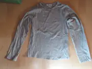 Vorschaubild 3 von Langarmshirt Kinder Gr. 150/152 Grau Meliert Basic Baumwolle