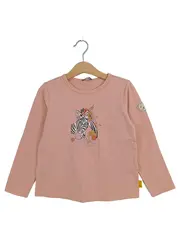 Vorschaubild 1 von Mädchen Langarmshirt Gr. 110 Rosa Zebramotiv Baumwolle Casual