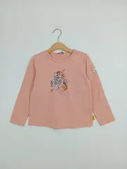 Vorschaubild 2 von Mädchen Langarmshirt Gr. 110 Rosa Zebramotiv Baumwolle Casual