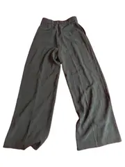 Vorschaubild 2 von Damen Stoffhose Weites Bein Grün Gr. S/36 Palazzo Hose