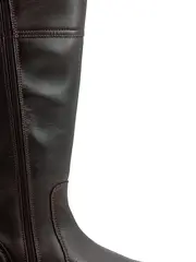 Vorschaubild 2 von Damen Leder Stiefel Braun Gr. 39 Klassisch Reißverschluss