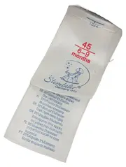 Vorschaubild 2 von Baby Mütze Bindemütze Gr. 45 6-9 Monate Blau Gestreift Esel