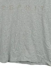 Vorschaubild 4 von Damen T-Shirt Gr. S grau meliert Logo-Print Baumwolle