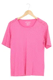 Vorschaubild 1 von T-Shirt Damen Gr. 38/M Rosa Punkte Kurzarm Baumwolle Casual