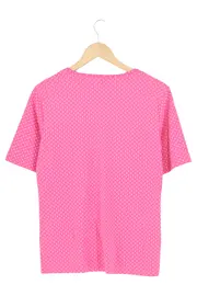 Vorschaubild 2 von T-Shirt Damen Gr. 38/M Rosa Punkte Kurzarm Baumwolle Casual