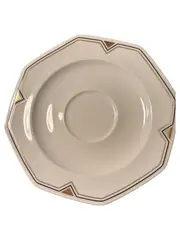 Vorschaubild 1 von Valentino Unterteller Porzellan Geometrisch Beige 19 cm