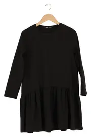 Vorschaubild 1 von Damen Freizeitkleid Gr. 36/S Schwarz Casual Minimalistisch Rüschen
