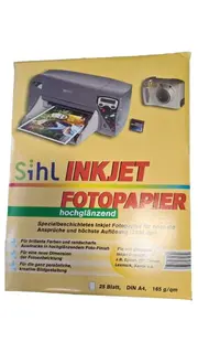 Vorschaubild 1 von Inkjet Fotopapier Hochglänzend DIN A4 25 Blatt 165g/qm 2880dpi