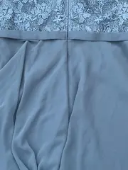 Vorschaubild 3 von Damen festliches Kleid Gr. 42 Blau Elegant Spitze Midikleid