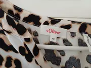 Vorschaubild 4 von Damen Bluse Leopardenmuster Gr. 40/L Viskose Beige Animal-Print