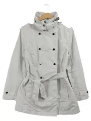 Vorschaubild 1 von Damen Trenchcoat Kapuze Gr. 40 Beige Klassisch Gürtel