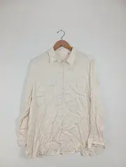 Vorschaubild 4 von Damen Hemdbluse Gr. 38 M Beige Business Langarm Uni