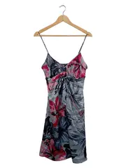 Vorschaubild 1 von Damen Sommerkleid Gr. 40 L Elegant Mehrfarbig Blumenmuster