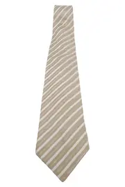 Vorschaubild 1 von Krawatte Herren Seide Beige Weiß Gestreift Business Elegant