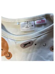 Vorschaubild 6 von Kinder Schlafanzug Pyjama Set Bärenmotiv Gr. 92 Beige Baumwolle