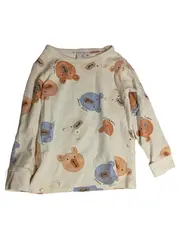 Vorschaubild 1 von Kinder Schlafanzug Pyjama Set Bärenmotiv Gr. 92 Beige Baumwolle