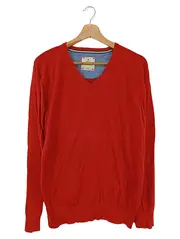 Vorschaubild 1 von Canada North Herren Pullover V-Ausschnitt Rot Gr. M Baumwolle Casual