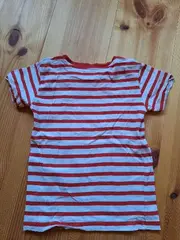 Vorschaubild 2 von Kinder T-Shirt Gr. 110 Ringel Streifen Rot Weiß Totenkopf
