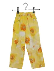 Vorschaubild 1 von Kids Stoffhose Mädchen Gr. 104 Gelb Blumenmuster Baumwolle