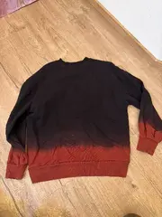 Vorschaubild 2 von Damen Pullover Sweatshirt Ombre Farbverlauf Schwarz Rot Gr. XS