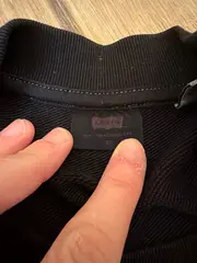 Vorschaubild 3 von Damen Pullover Sweatshirt Ombre Farbverlauf Schwarz Rot Gr. XS