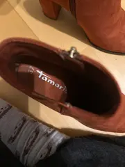 Vorschaubild 2 von Damen Stiefeletten Gr. 37 Orange Wildlederoptik Blockabsatz