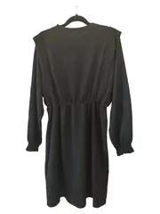 Vorschaubild 2 von Damen Freizeitkleid Gr. 36/S Schwarz Langarm Midikleid Casual