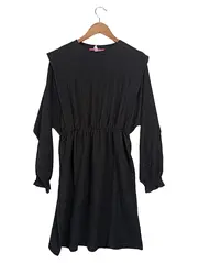 Vorschaubild 1 von Damen Freizeitkleid Gr. 36/S Schwarz Langarm Midikleid Casual