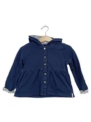 Vorschaubild 1 von Sweatjacke Mädchen Gr. 92 Kapuzenjacke Blau Baumwolle