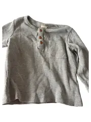 Vorschaubild 1 von Kinder Langarmshirt Gr. 86 Grau Casual Rippstrick