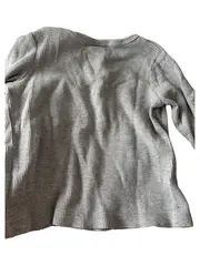 Vorschaubild 2 von Kinder Langarmshirt Gr. 86 Grau Casual Rippstrick