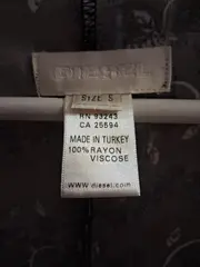 Vorschaubild 4 von Freizeitkleid Damen Floral Viskose Elegant Schwarz Gr. S Midikleid