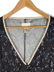 Vorschaubild 3 von Freizeitkleid Damen Floral Viskose Elegant Schwarz Gr. S Midikleid