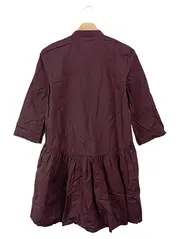 Vorschaubild 2 von Damen Blusenkleid XS 34 Lila Baumwolle Hemdblusenkleid Casual