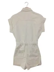 Vorschaubild 2 von Damen Jumpsuit Kurz Beige Gr. 34/XS Baumwolle Casual Overall Sommer