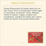 Vorschaubild 3 von Quizspiel Tiere Wissen ab 6 Jahre Kinder Lernspiel Natur Umwelt