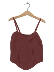 Vorschaubild 1 von Damen Bustier Korsett Top Gr. 36 Braun Modisch Rippstrick