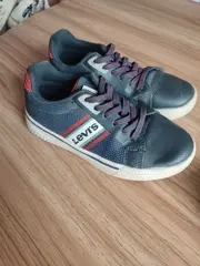 Vorschaubild 2 von Kinder Sneaker low Schnürung Logo-Print Blau Gr. 31