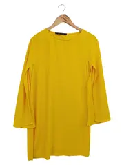 Vorschaubild 1 von Bleistiftkleid Elegant Business Gelb Gr. S 36 Cut-Outs