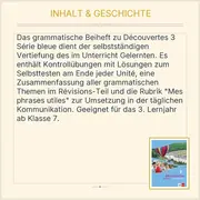 Vorschaubild 3 von Klett Découvertes 3 Série bleue Grammatikheft Französisch Lösungen Klasse 7 Buch