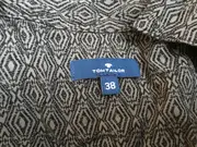 Vorschaubild 3 von Damen Bluse Langarm Gr. 38 Blau Geometrisch Muster Viskose