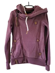 Vorschaubild 1 von Damen Sweatjacke Kapuzenjacke Lila Gr. 34/XS Casual