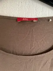 Vorschaubild 3 von EDC Damen T-Shirt Braun Gr. 40/L mit Spitze Casual Oberteil