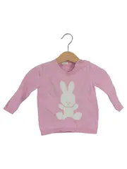 Vorschaubild 1 von Benetton Kinder Pullover Rosa Gr. 68 Langarm Baumwolle Tiermotiv