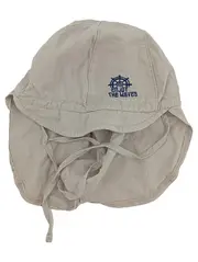 Vorschaubild 1 von Kinder Sonnenhut mit Nackenschutz Beige UNI Maritim Baumwolle