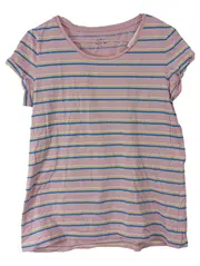Vorschaubild 1 von Damen T-Shirt Gr. M Rosa Gestreift Baumwolle Casual